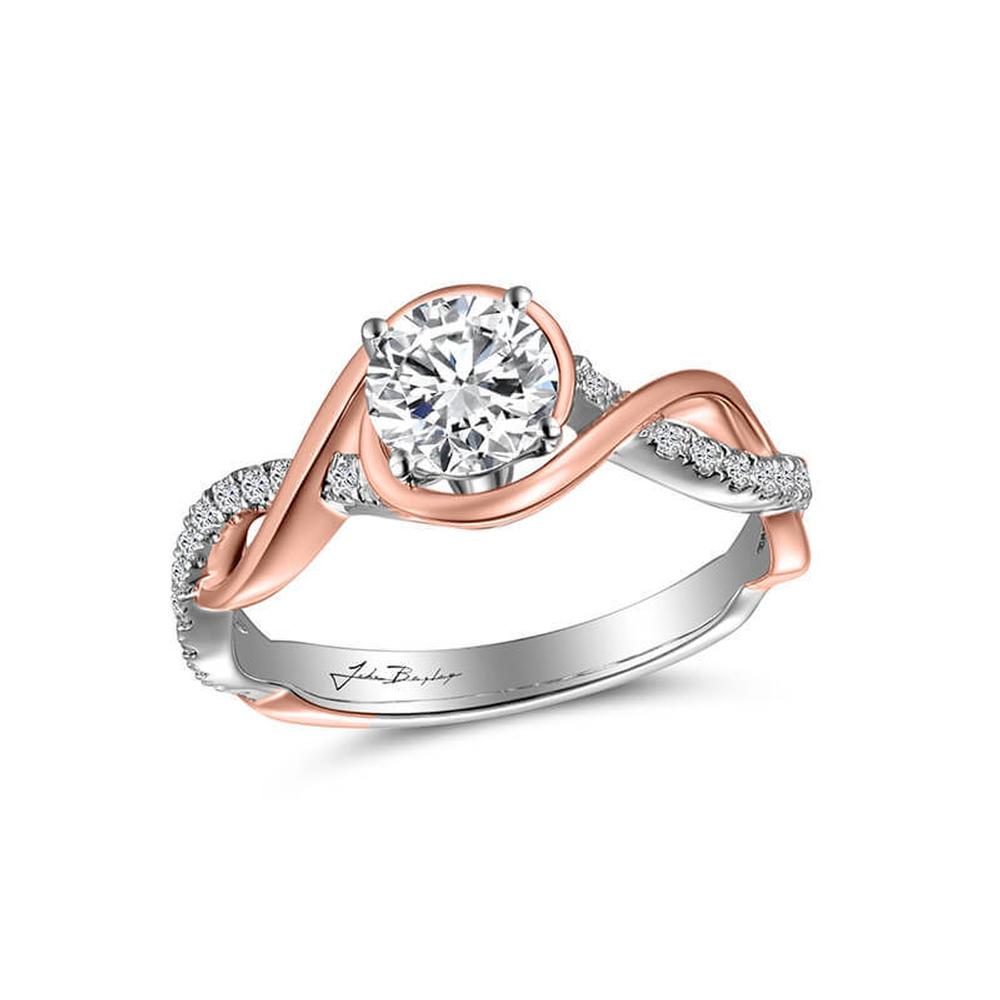 controleren keten Verschillende goederen Ancient Gold Jewelers | 14k White & Rose Gold Engagement Ring with 24  accent diamonds