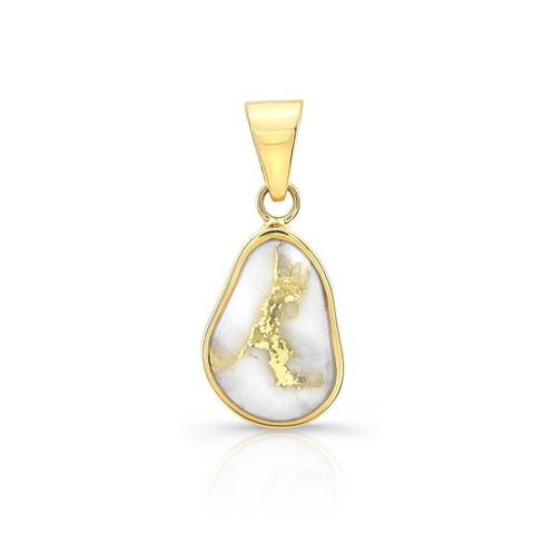 Gold and Quartz Pendant