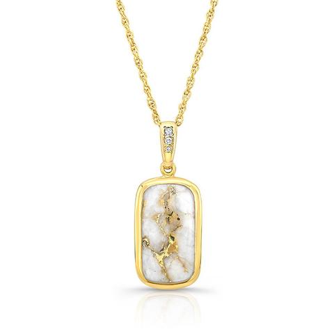 Gold & Quartz Pendant