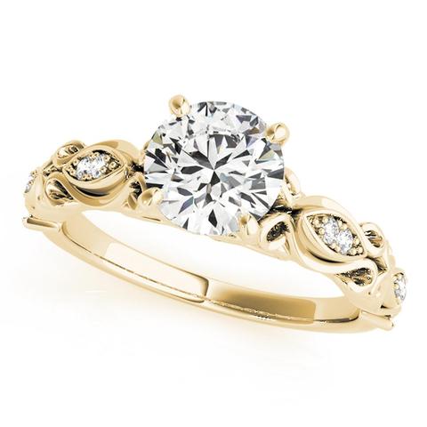 14K Gold Antique Style Engagement Ring