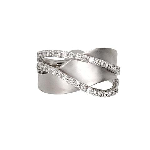 White gold and diamond ring